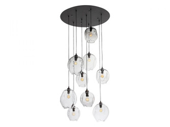 Sonoma Ave. 9 Light Multi Pendant with Clear Glass and Dark Bronze Accents (4450|HF8149-DBZ-CL)