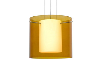 Besa Pendant Pahu 12 Satin Nickel Transparent Armagnac 1x100W Medium Base (127|1KG-G18407-SN)