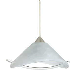 Besa Pendant Hoppi Satin Nickel Marble/Clear 1x50W MAX GY6.35 Base (127|1XT-181304-SN)