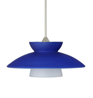 Besa Pendant Trilo 7 Satin Nickel Blue Matte 1x50W MAX GY6.35 Base (127|1XT-271823-SN)