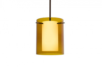 Besa Stem Pendant Pahu 8 Bronze Transparent Armagnac/Opal 1x100W Medium Base (127|1TT-G00607-BR)