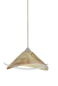 Besa Pendant Hoppi Satin Nickel Mocha/Clear 1x50W MAX GY6.35 Base (127|1XC-181305-SN)