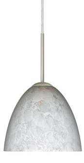 Besa Sasha LED Pendant 1Bc Carrera Satin Nickel 1x9W LED (127|1BC-757219-LED-SN)