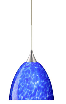 Besa Pendant Sasha Satin Nickel Blue Cloud 1x50W GY6.35 (127|1XT-757086-SN)
