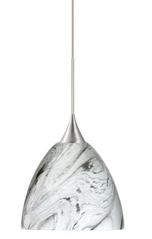 Besa Pendant Sasha Satin Nickel Marble Grigio 1x50W GY6.35 (127|1XT-7570MG-SN)