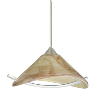 Besa Pendant Hoppi Satin Nickel Mocha/Clear 1x50W MAX GY6.35 Base (127|1XT-181305-SN)