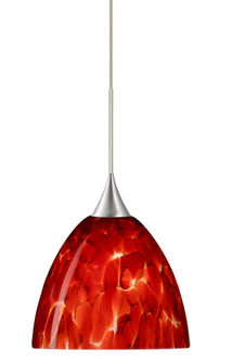 BESA PENDANT SASHA SATIN NICKEL GARNET 1X6W LED (127|1XC-757041-LED-SN)