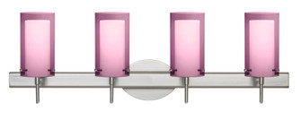 Besa Pahu 4 Wall 4SW Transparent Amethyst/Opal Satin Nickel 4x40W G9 (127|4SW-A44007-SN)
