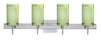 Besa Pahu 4 Wall With SQ Canopy 4SW Transparent Olive/Opal Chrome 4x40W G9 (127|4SW-L44007-CR-SQ)