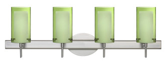 Besa Pahu 4 Wall 4SW Transparent Olive/Opal Satin Nickel 4x40W G9 (127|4SW-L44007-SN)
