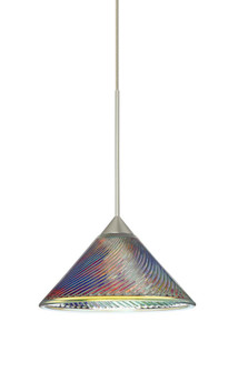 Besa Pendant Swirl Satin Nickel Dicro Swirl 1x5W LED (127|1XC-550493-LED-SN)