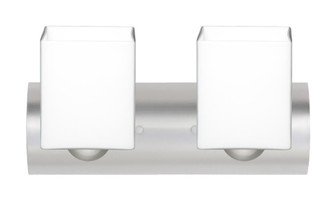 Besa Wall Rise Satin Nickel Opal Matte 2x9W LED (127|2WZ-449807-LED-SN)