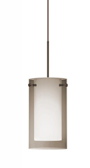 Besa Pendant Pahu 4 Bronze Transparent Smoke/Opal 1x35W Halogen (127|1XC-S44007-BR)