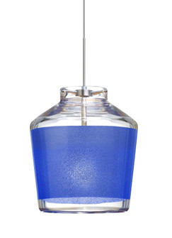 Besa Pendant Pica 6 Satin Nickel Blue Sand 1x50W MAX GY6.35 Base (127|1XT-PIC6BL-SN)