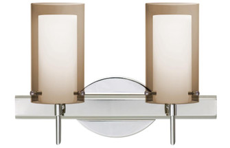 Besa Pahu 4 Wall 2SW Transparent Smoke/Opal Chrome 2x40W G9 (127|2SW-S44007-CR)