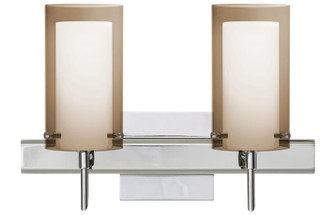 Besa Pahu 4 Wall With SQ Canopy 2SW Transparent Smoke/Opal Chrome 2x40W G9 (127|2SW-S44007-CR-SQ)