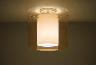 Besa Ceiling Pahu 12 Satin Nickel Transparent Armagnac/Opal 1x11W LED (127|1KM-G18407-LED-SN)