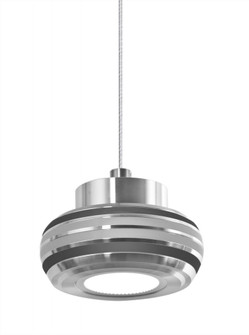 Besa, Flower Cord Pendant, Black/Silver, Satin Nickel Finish, 1x6W LED (127|1XT-FLOW00-BKSL-LED-SN)