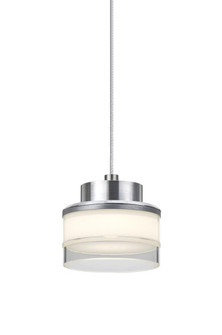 Besa, Pivot Cord Pendant, Opal Glossy/Clear, Satin Nickel Finish, 1x3W LED (127|1XT-PIVOTCL-LED-SN)