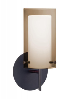 Besa Pahu 4 Wall 1SW Transparent Smoke/Opal Bronze 1x5W LED (127|1SW-S44007-LED-BR)