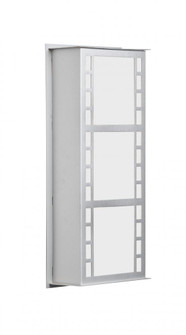 Besa Outdoor Napoli 16 Brushed Aluminum White Acrylic 2x9W LED (127|NAPOLI16-WA-LED-BA)