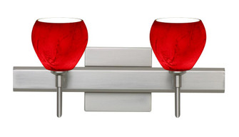 Besa Wall With SQ Canopy Tay Tay Satin Nickel Magma 2x5W LED (127|2SW-5605MA-LED-SN-SQ)