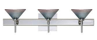 Besa Wall With SQ Canopy Kona Chrome Bi-Color 3x5W LED (127|3SW-117691-LED-CR-SQ)