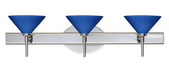 Besa Wall Kona Chrome Blue Starpoint 3x5W LED (127|3SW-282484-LED-CR)