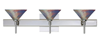 Besa Wall With SQ Canopy Swirl Chrome Dicro Swirl 3x5W LED (127|3SW-550493-LED-CR-SQ)