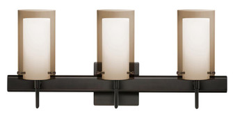 Besa Pahu 4 Wall With SQ Canopy 3SW Transparent Smoke/Opal Bronze 3x5W LED (127|3SW-S44007-LED-BR-SQ)