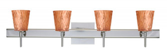 Besa Wall With SQ Canopy Nico 4 Chrome Stone Copper Foil 4x5W LED (127|4SW-5125CF-LED-CR-SQ)