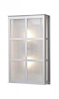 Besa Outdoor Bree 16 Brushed Aluminum Glitter Glass 2x9W LED (127|BREE16-GL-LED-BA)