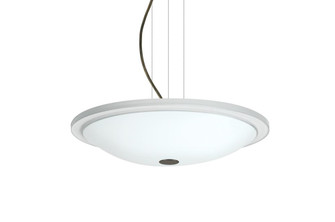 Besa Manta 13 Round Suspension Pendant, Opal Glossy, Bronze, 1x16W LED (127|1KV-912939-LED-BR)