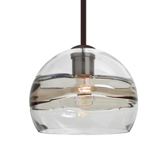 Besa Spirit 8 Pendant, Smoke/Clear, Bronze Finish, 1x60W Medium Base (127|1TT-SPIR8SC-BR)