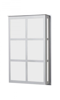 Besa Outdoor Bree 16 Silver White Acrylic 2x8W LED (127|BREE16-WA-LED-SL)