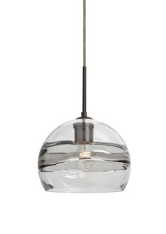 Besa Spirit 8 Pendant For Multiport Canopy, Smoke/Clear, Bronze Finish, 1x60W Medium Base (127|J-SPIR8SC-BR)