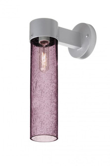 Besa, Juni 16 Outdoor Sconce, Plum Bubble, Silver Finish, 1x60W Medium Base (127|JUNI16PL-WALL-SL)