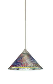 Besa Pendant For Multiport Canopy Swirl Satin Nickel Dicro Swirl 1x5W LED (127|X-550493-LED-SN)