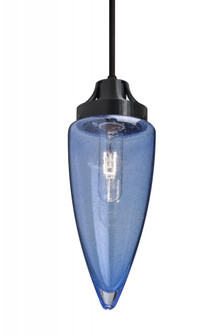 Besa, Sulu Cord Pendant, Blue Bubble, Black Finish, 1x60W Medium Base (127|1JC-SULUBL-BK)