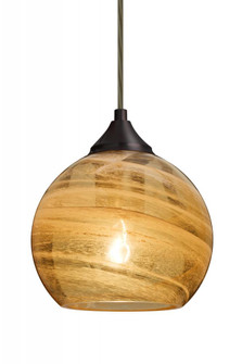 Besa, Jilly Cord Pendant, Vapor Amber, Bronze Finish, 1x60W Medium Base (127|1JC-JILLYAM-BR)