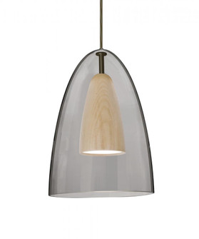 Besa, Dano Cord Pendant, Smoke/Natural, Bronze Finish, 1x9W LED (127|1JT-DANOSMNA-LED-BR)