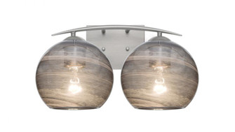 Besa, Jilly Vanity, Vapor Smoke, Satin Nickel Finish, 2x60W Medium Base (127|2WC-JILLYSM-SN)