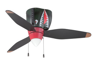 WarPlanes 48'' 3-Blade Ceiling Fan in WarPlanes Tiger Shark w/ Warbird Black/Orange Blades; Integ (20|WB348TS3)