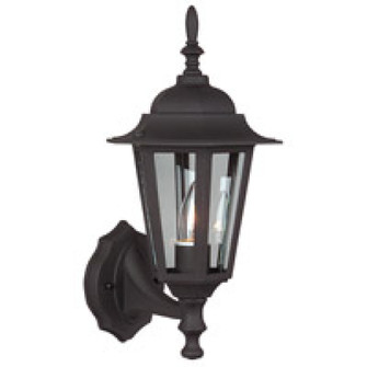 Straight Glass Cast 1 Light Small Outdoor Wall Lantern in Textured Black (20|Z150-TB)