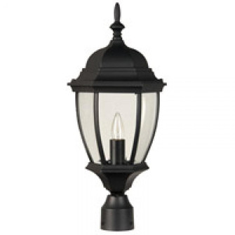 Bent Glass Cast 1 Light Outdoor Post Mount in Textured Black (20|Z285-TB)