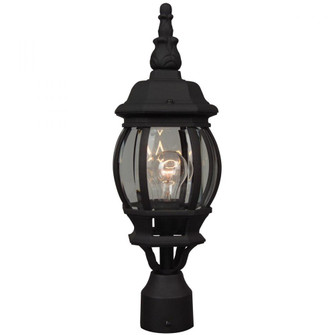 French Style 1 Light Outdoor Post Mount in Textured Black (20|Z325-TB)