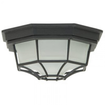 Octagonal Bulkhead 1 Light Small Flush/Wall Mount in Textured Black (20|Z390-TB)