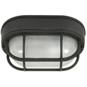 Oval Bulkhead 1 Light Small Flush/Wall Mount in Textured Black (20|Z396-TB)