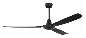Velocity 58'' 3-Blade Ceiling Fan in Flat Black w/ Flat Black Blades; Not Light Kit Adaptable (20|VE58FB3)