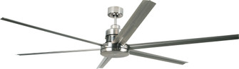 Mondo 72'' 6-Blade Ceiling Fan in Brushed Polished Nickel w/ Brushed Polished Nickel Blades; Ligh (20|MND72BNK6)